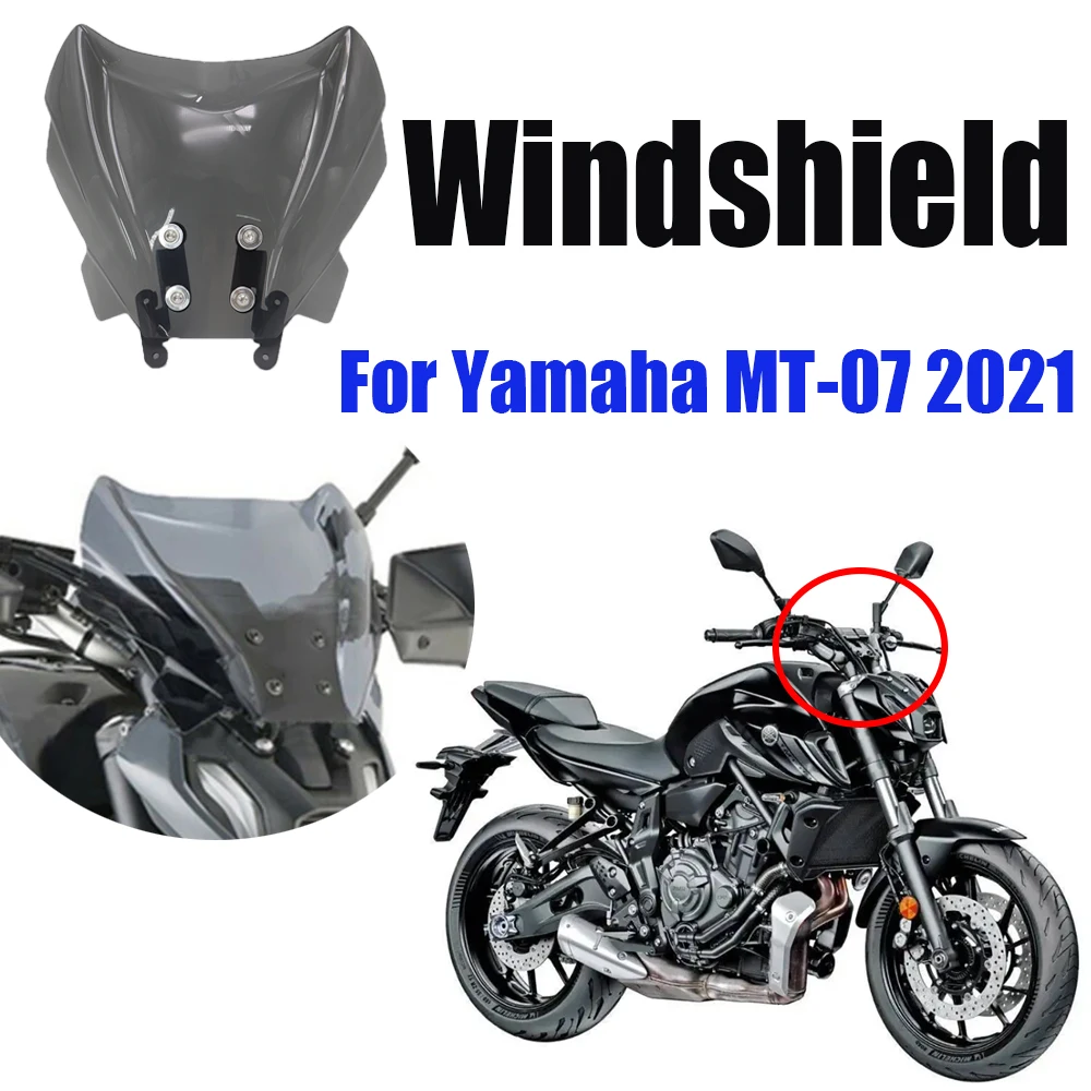 

New For Yamaha MT07 MT-07 MT 07 mt07 2021 Motorcycles Accessories Windshield Windscreen Air Wind Deflector