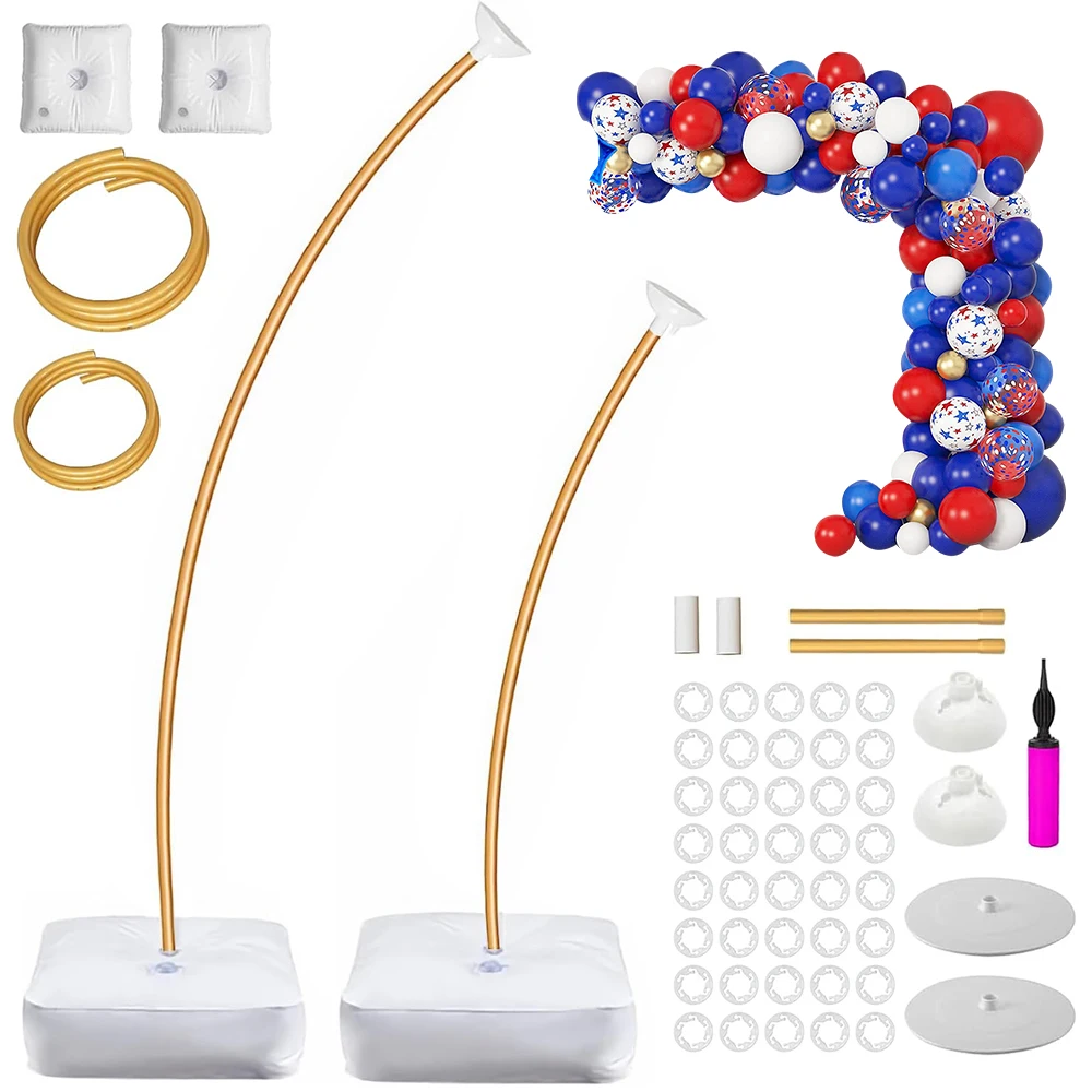 Kit de support de ballons demi-arche, conception flexible avec base, ensemble de colonnes de ballons pour la décoration de festivals et de fêtes