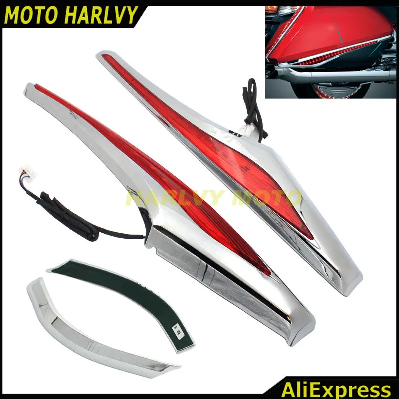 For Honda Goldwing GL1800 & F6B 12-15 Motorbike Saddlebag Accent Swoop LED Light case