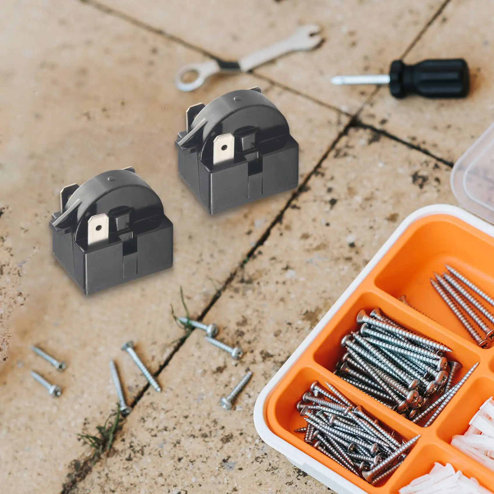 อะไหล่ QP2-4.7 3ขา/QP2-4R7 4.7โอห์มตู้เย็นรีเลย์สตาร์ท/สตาร์ทเตอร์สำหรับตู้เย็นขนาดเล็กและเครื่องทำความเย็นส่วนใหญ่