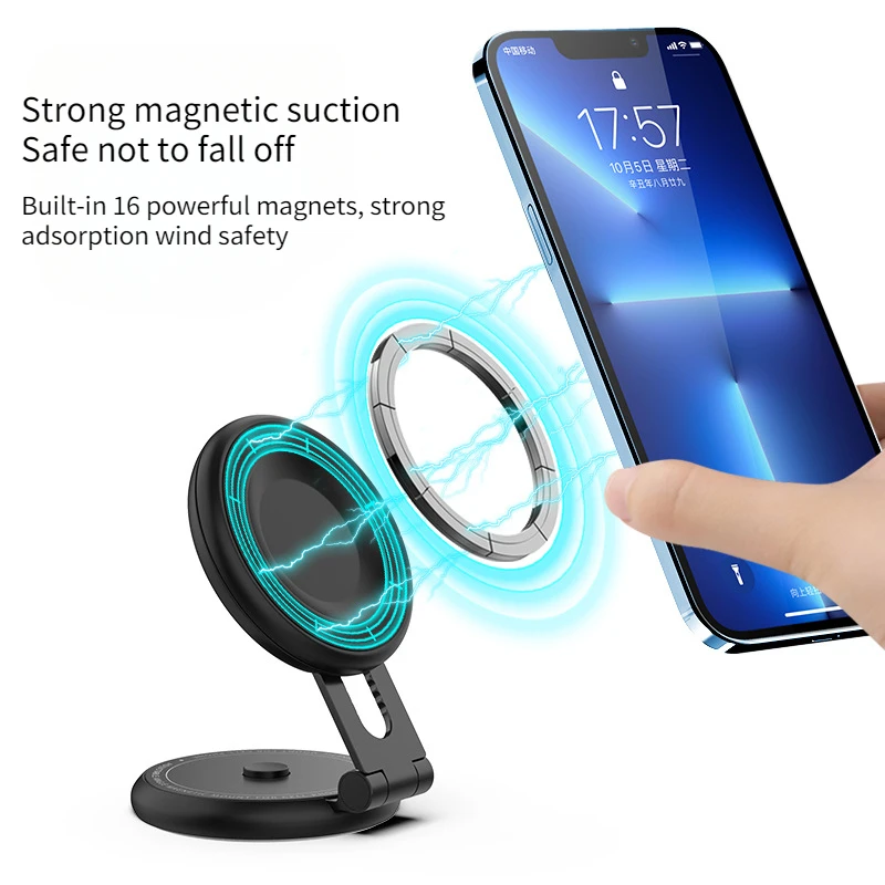 Magnetic Car Phone Holder Mobile Cell Phone Stand Smartphone Pillar for Tesla Magnet Mount Car Holder