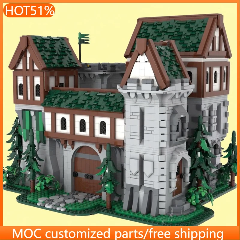 

4862 PCS Medieval Green Dragon Knights MOC Customize Modular Building Block Creative Design Educational DIY Toy Christmas Gift