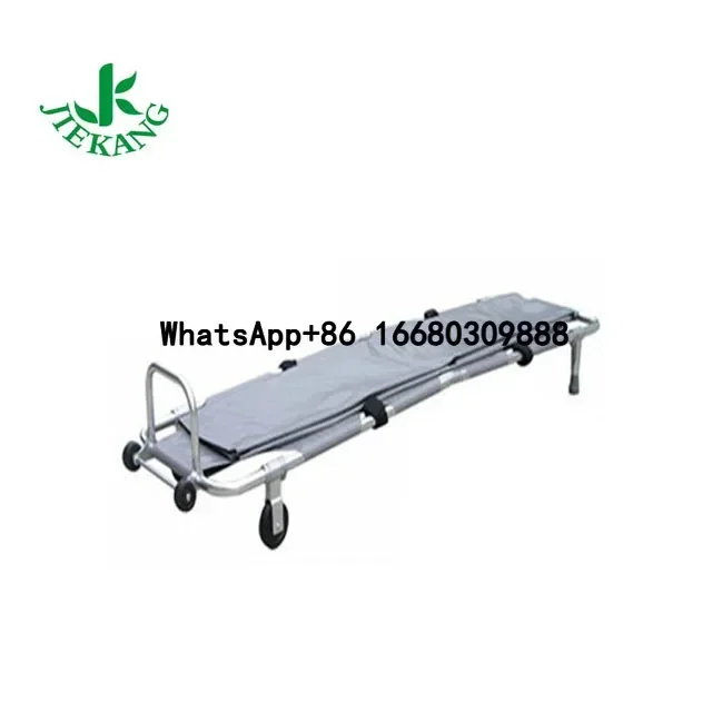 Cheap Portable Funeral Supplies Hospital Emergency Transport Dead Body Folding Stretcher for Sale Silver CE Aluminum Alloy 1 PCS