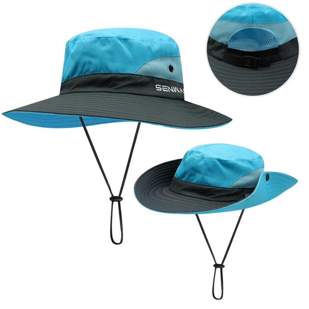 Sunscreen and Shading Hat Foldable Wide Brim Fisherman Hat Outdoor Sports Unisex Beach Cap UV Protection Summer Hat