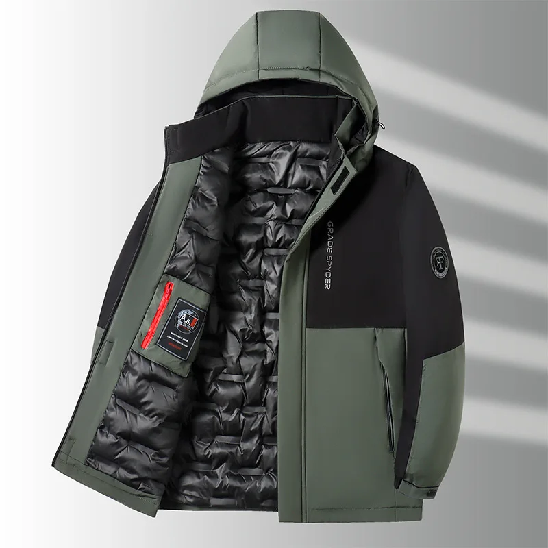 

Parkas for Men Long Jacket New Winter Men Warm Coat Hooded Casual Brand Mens Autumn Windproof Outwear Male Casual Down Jacket