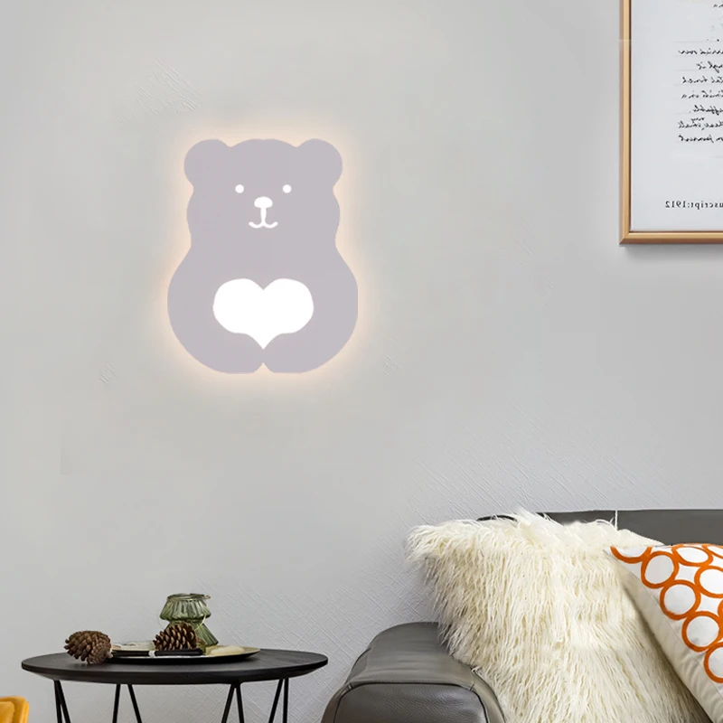 

Modern Creative LED Wall Light for Childern's Room Bedroom Bedside Reading Decor Light Fixture Bear Sconce Wall Lamp 110V 220V