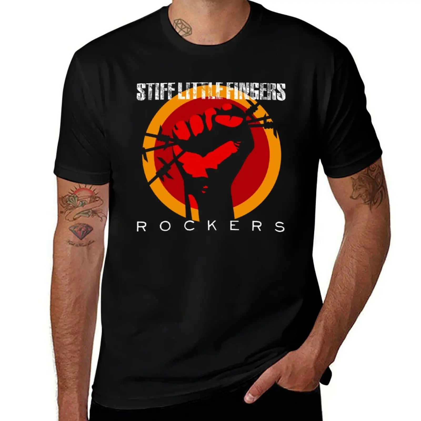STIFF LITTLE FINGERS T-Shirt Work Style Casual T-Shirt