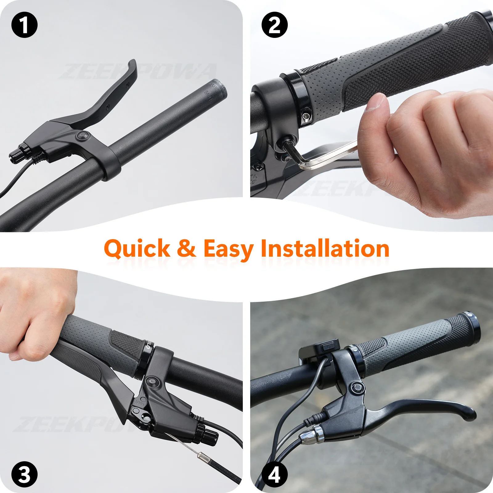 Zeekpowa رافعة الفرامل المقاومة للماء لـ Bafang BBS01B BBS02B BBSHD منتصف محرك المحرك استبدال Ebike قطع عتلات فرامل الطاقة