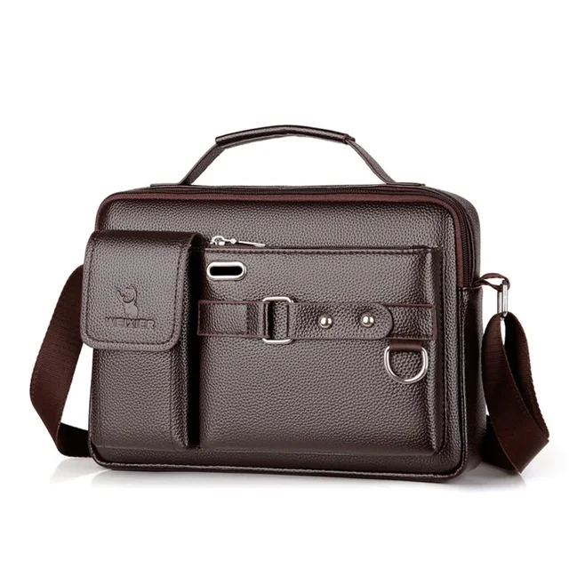 2024 nowych mężczyzna torba na ramię dla 10.4 "ipad PU skórzane torebki biznesowe męskie torby kurierskie moda męska torba typu crossbody