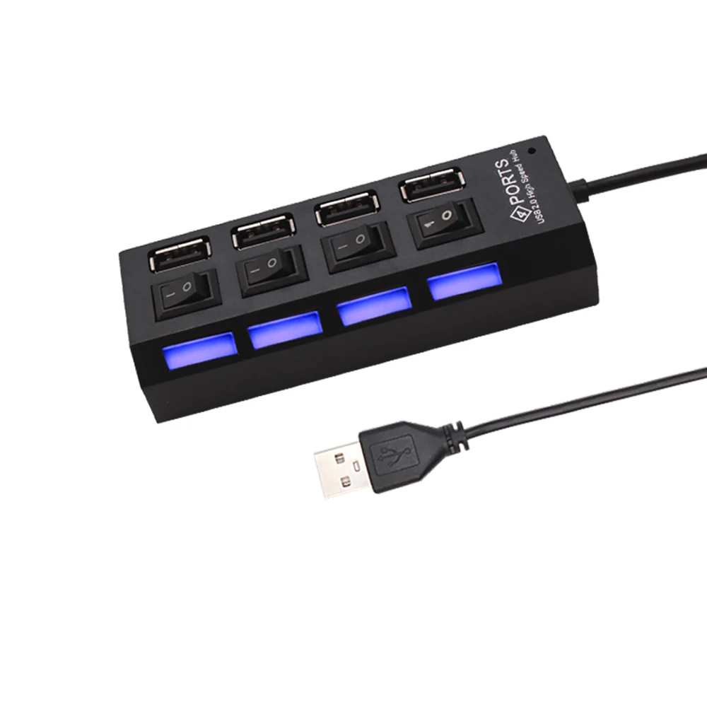 USB HUB USB 2.0-schakelaar USB Hub 3.0-adapter Hoge snelheid Multi 4/7 poorten Hub USB aan/uit-schakelaar Draagbare USB-splitter voor pc-laptops