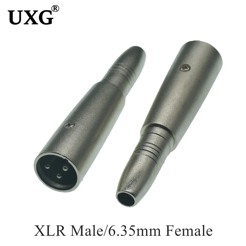 1 sztuk 6.35mm żeński do żeńskiego i męski XLR wtyczka konwersji 6.5 6.5mm rdzeń miedziany 3Pin Adapter wzmacniacz Adapter