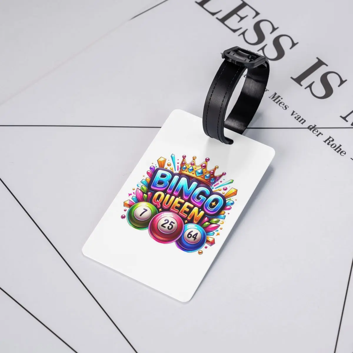 

Багажные бирки Bingo Queen Best Player Of Vacation Bingo для чемоданов и дорожных сумок, держатели для идентификационных этикеток с именем, адресом и информацией о посадке