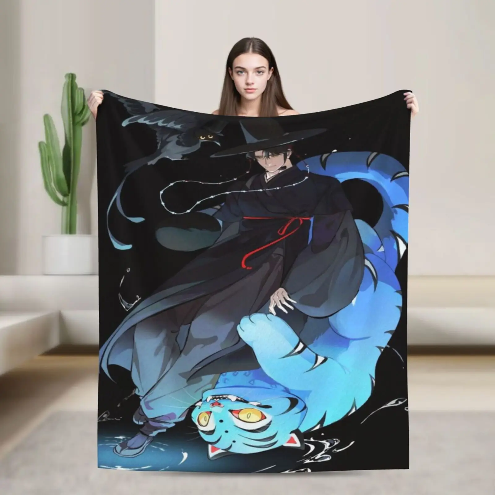 

Cool K-Pop Demon Anime Hunter Super Soft Flannel Blanket For Sofa Couch Bedspread,Lightweight Throw Blanket For Living Room