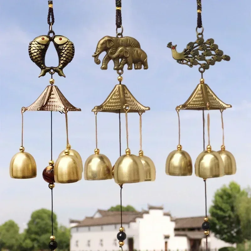 Retro Wind Chimes Wind Music Home Decoration Garden Decoration Outdoor Wind Bell Copper Bell Sound Decor Wall Decor Музыка Ветра