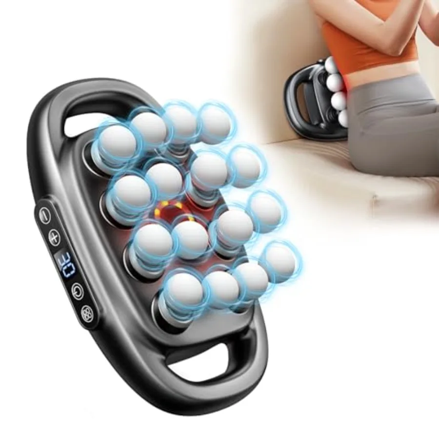 

Массажный пистолет с 16 насадками, 3 режимами и 30 уровнями регулируемой силы, электрический массажер для глубокого массажа шеи, плеч и спины