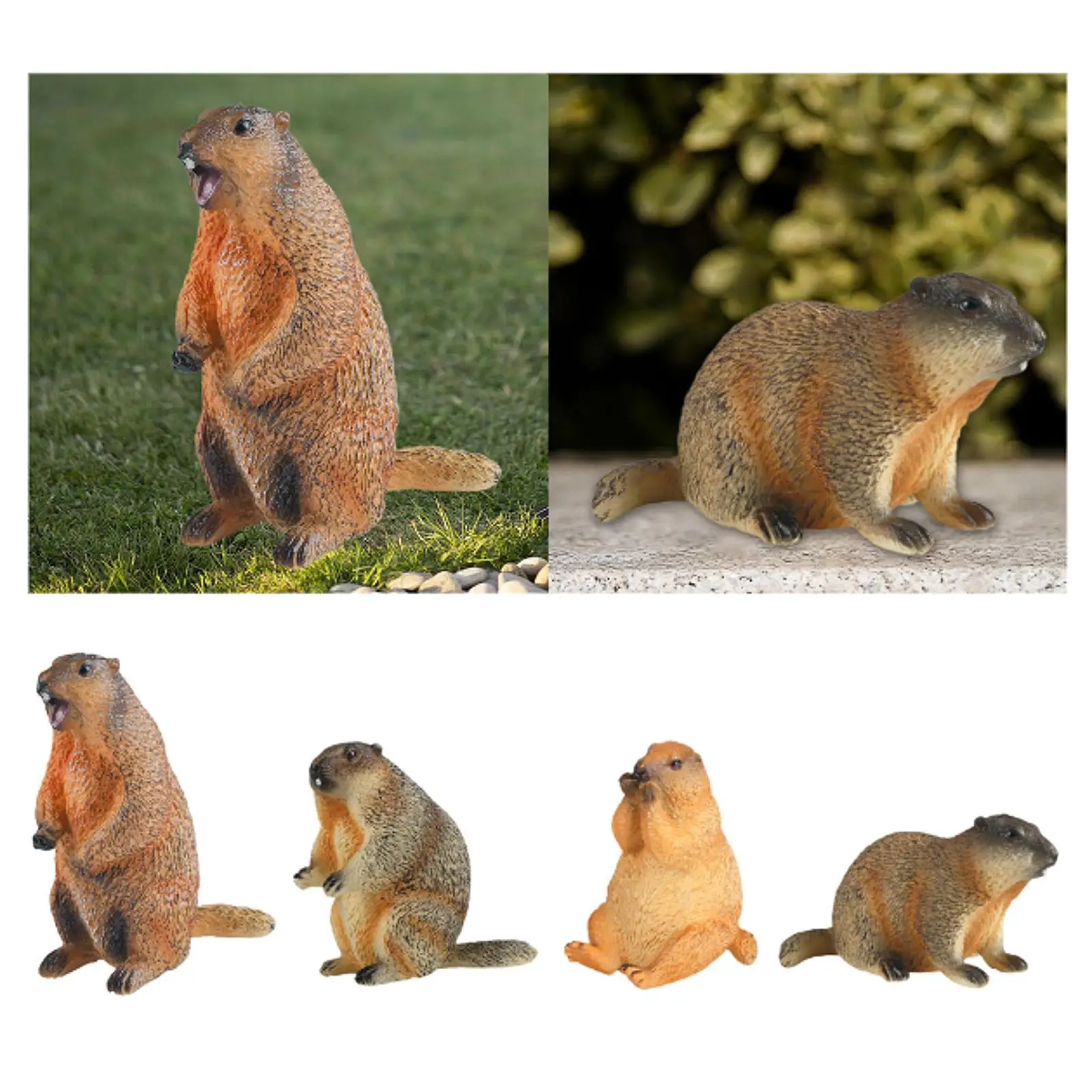 Groundhogs Model Figure Art Decor Educational for Gifts Party Favors Kids