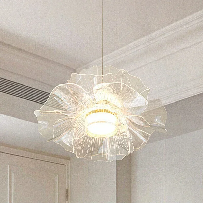 

SANDYHA Minimalist Petal Pendant Light LED Chandelier for Dining Room Bedroom Bar Indoor Lighting Home Decor Fixtures