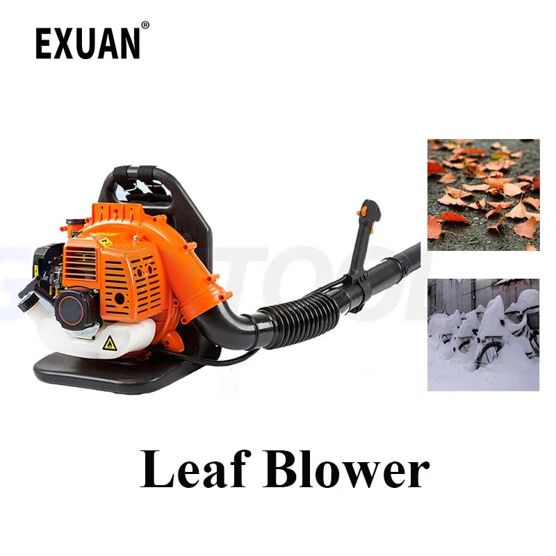 

68CC Backpack Leaf Blower 2 Stroke Snow Blower Gas Blower Air-Cooled Lawn Blower Gasoline Powered High-power Dust Sanitation