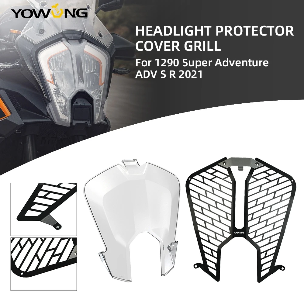 

Motorcycle Headlight Protector Guard Headlamp Grille Protection FOR 1290 Super AdventureR/S 2021 2022 2023 2024 SUPER ADVENTURE