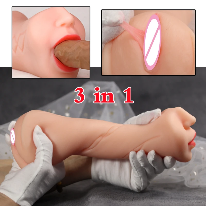 3D Artificial Vagina Deep Throat Realistic Anal Soft Silicone Fake Pussy Real Ass Male Masturbators Erotic Adult Sex Toy for Men