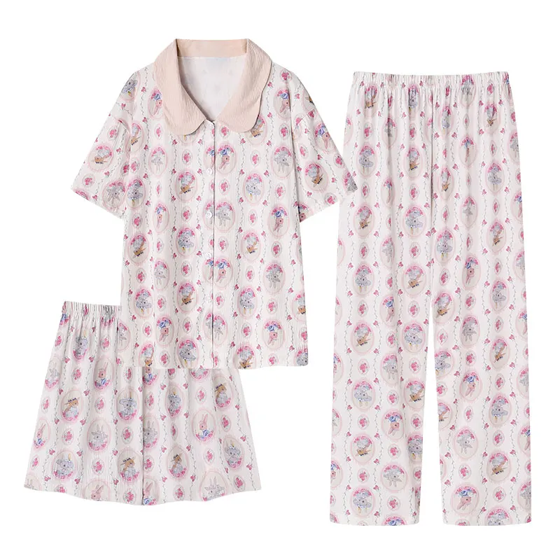 

3 шт./комплект, женские хлопковые Пижамные комплекты