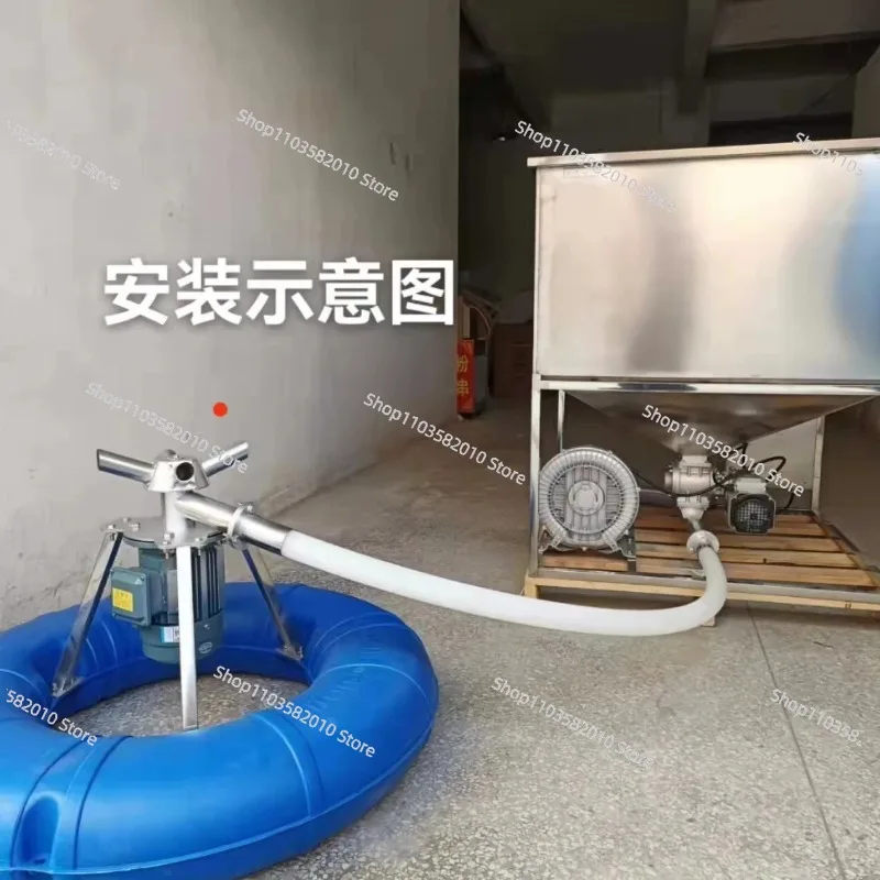 

360 Degree Automatic Bait Thrower, Stainless Steel Fish Feed Spreader, Aquaculture Shrimp Feeding Machine for Pond Farming