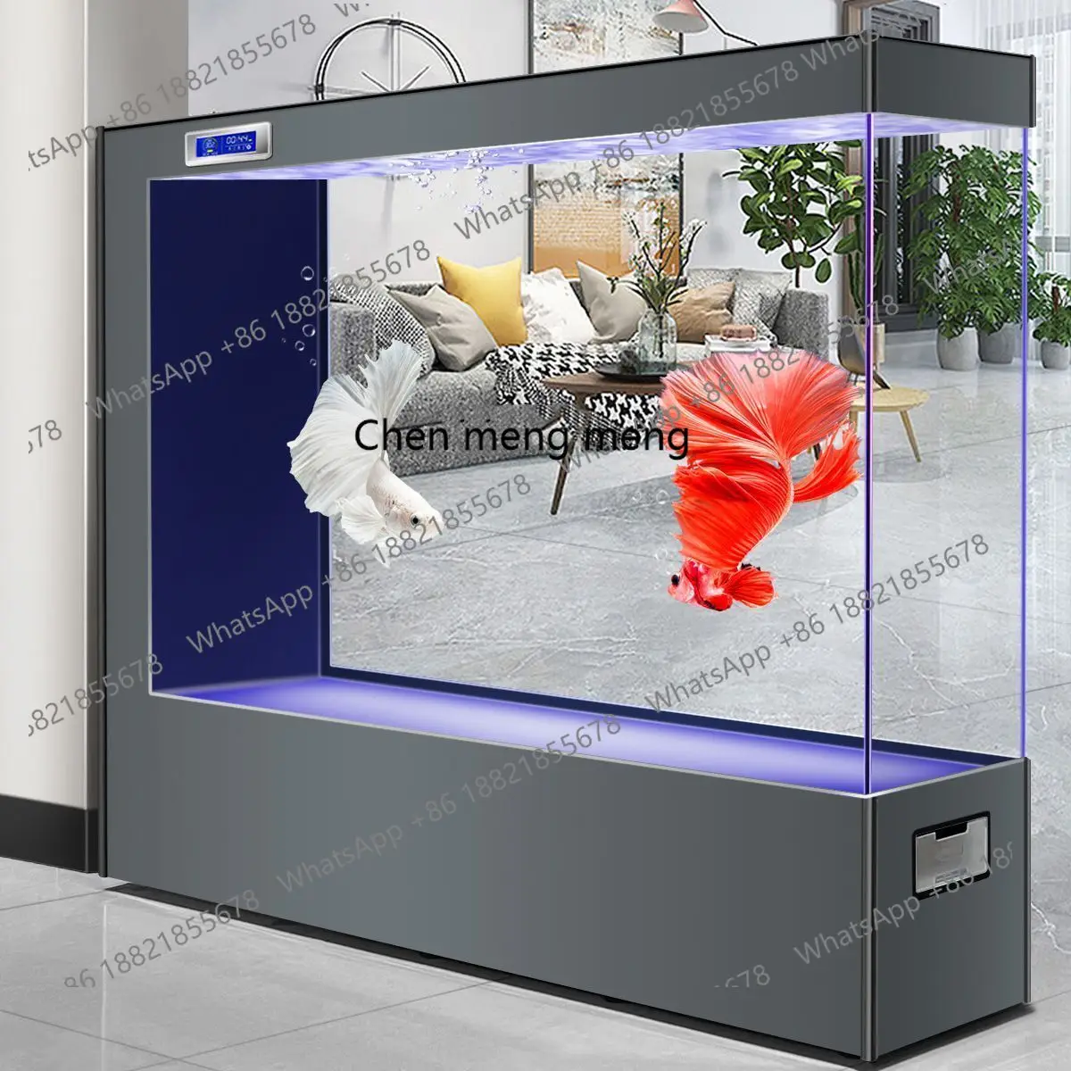 

Ultra-white glass fish tank, living room, household new square partition screen, no-change aquarium box