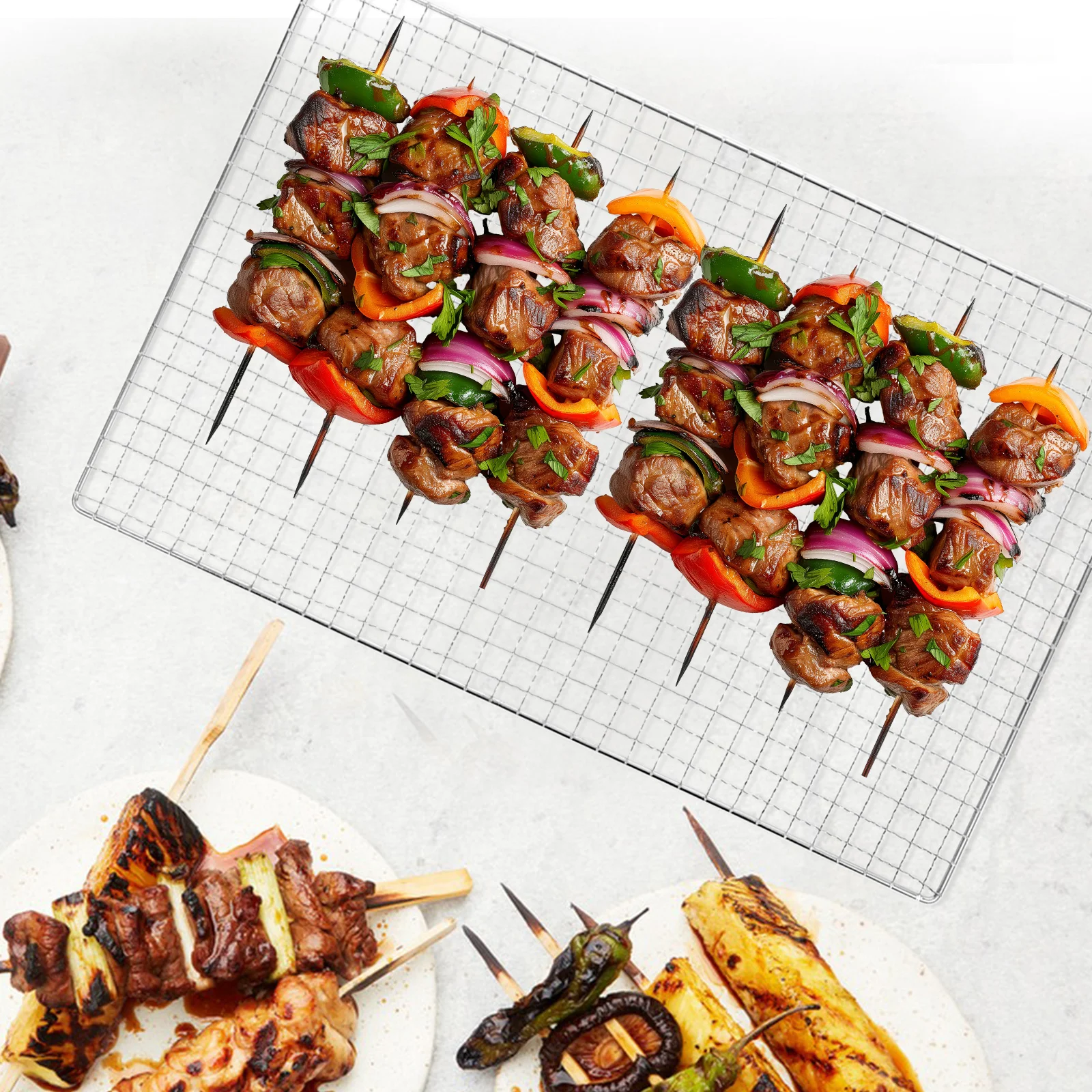 

Stainless Steel Mesh Durable 304 Material Grill Rack Bbq Grill Mesh Baking Mat Pan Sheet Barbecue Net Cooling Pad