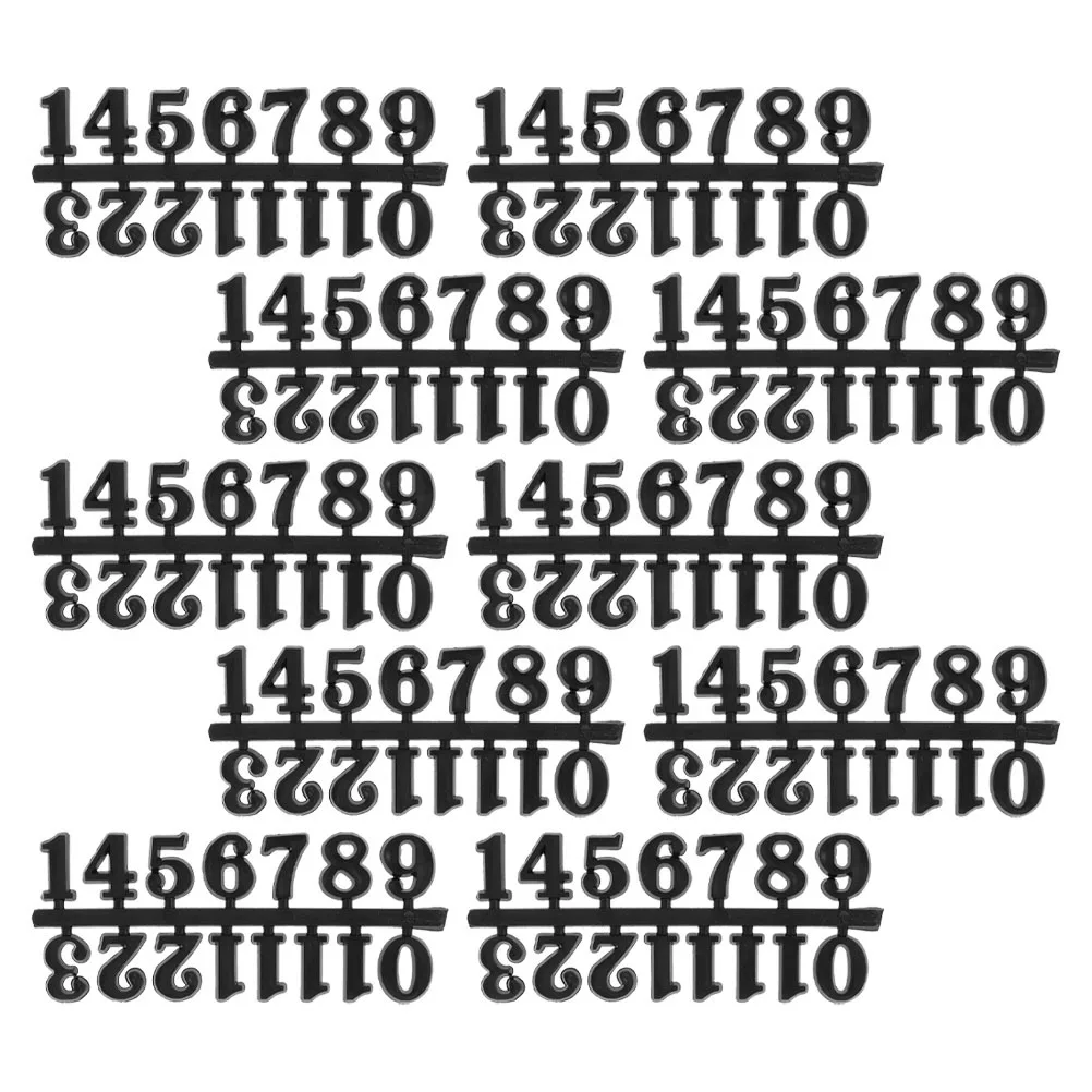 10Sets Creative Arabic Clock Numerals Kit DIY Wall Clock Number Accessories Replacement Parts Living Room Bedroom Decor