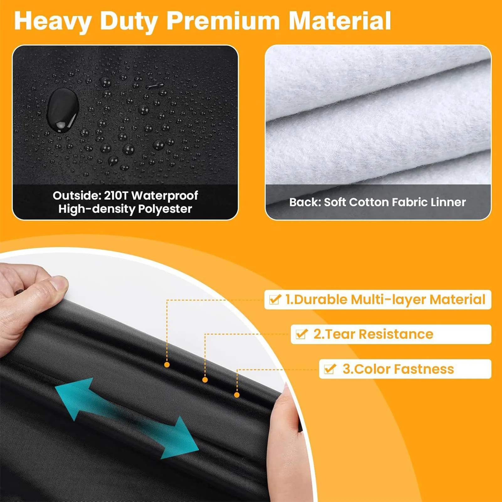 Mini Excavator Cover Fit for Bobcat E20 1760-3530lbs Water Proof 210D Oxford Fabric Zippered Exterior Accessories Black New - Image 5