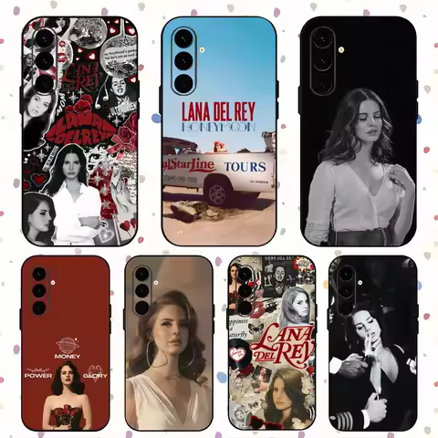 Lana Del R-Rey Popular Singer Phone Case For Samsung Galaxy S25 S24 S23 S22 S21 S20 Plus Ultra Note20 Soft Black