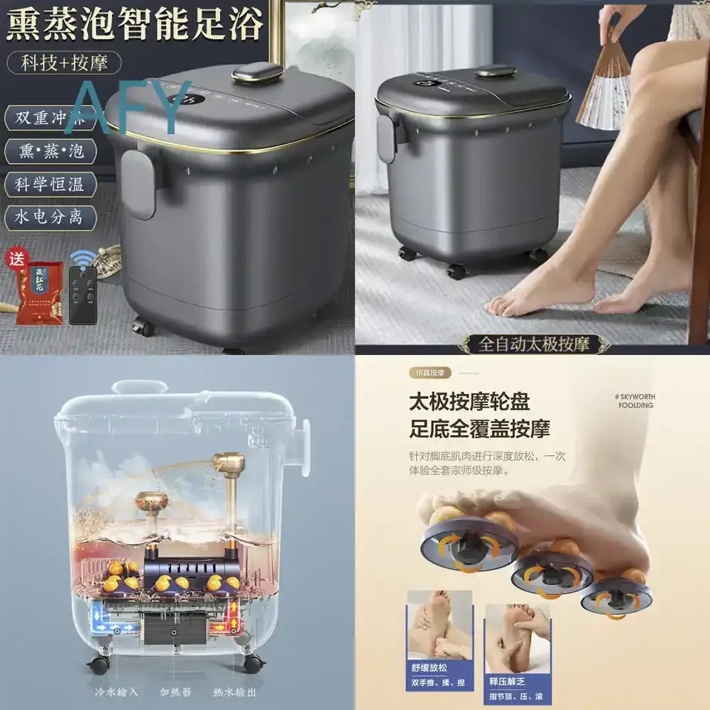 For Home Use Foot Bath Tub with Constant Temperature Automatic Heating Foot Spa Massager Electric Foot Soak Basin Wellness