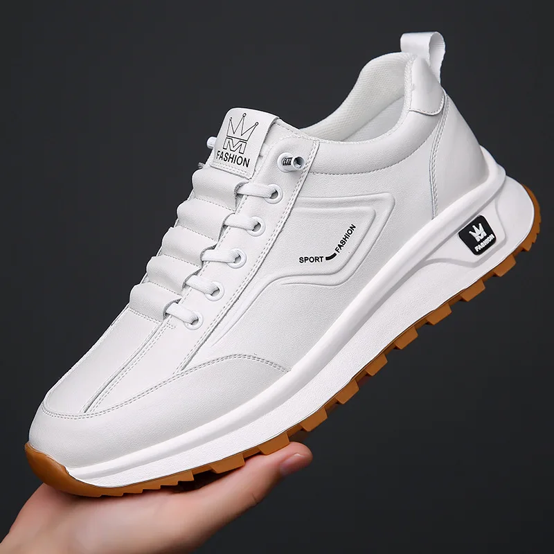 

Spring Autumn New Shoes for Men Genuine Leather Casual Sport Shoes Street Fashion Designer Cow Leather Sneakers