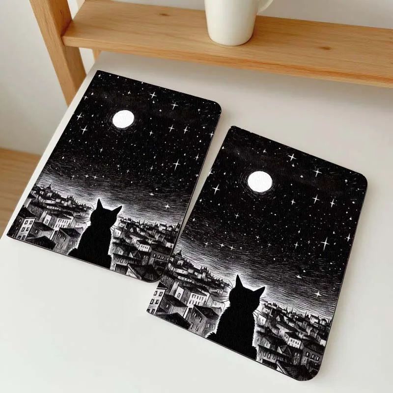 

Чехол для планшета с изображением черного кота для Vivo IQOO Pad2, Pad3, Pad5, Air, SE, Pro 12.1, 12.3, 13, 11.5, 11 дюймов