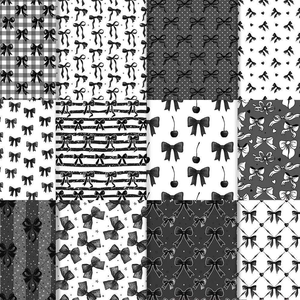 12Pcs Cartoon Design Double-Sided Printing Wrapping Paper Thick Material Waterproof Bow Wrapping Paper Double-Sided Printing