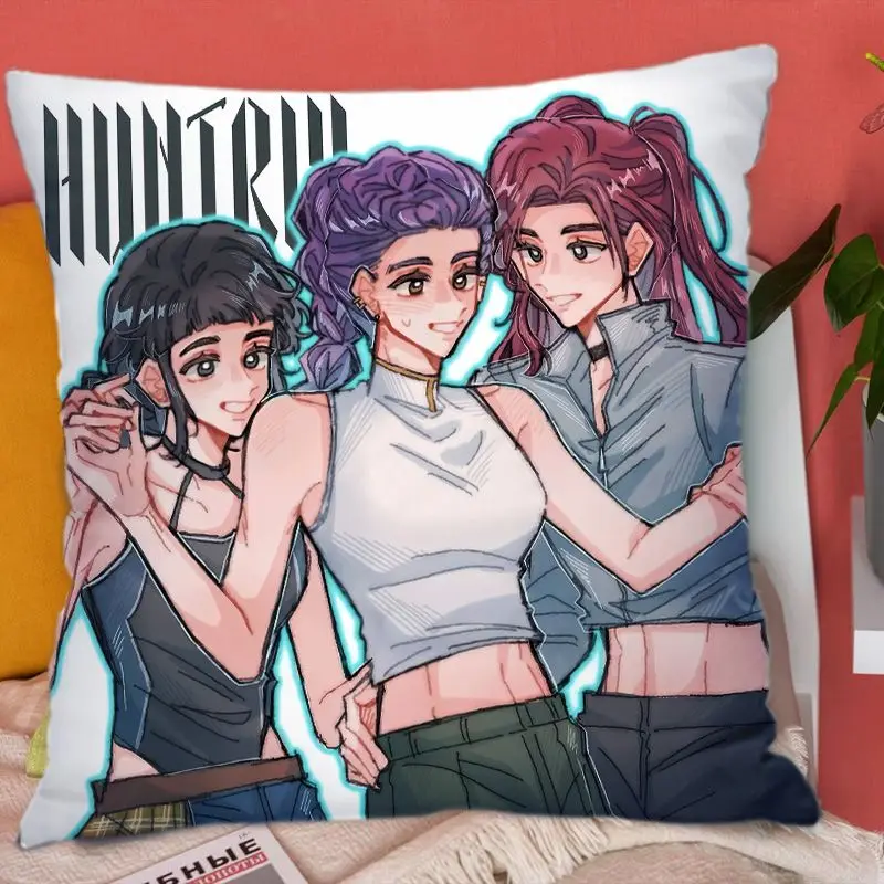 مجموعة وسائد KPOP Ma-Ra-u-der Girl-Group مربعة على الوجهين - بدون وسادة أساسية. غرفة، أريكة، ديكور غرفة النوم، مهجع