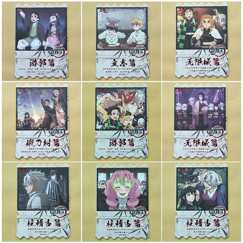 

Аниме Demon Slayer ZR Card Uzui Tengen Tomioka Giyuu Tokitou Muichirou Коллекционные карты Рождественские подарки на день рождения Детские игрушки