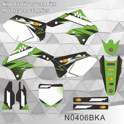For Kawasaki KX 450F KXF450 2006 2007 2008 Full Graphics Decals Stickers Motorcycle Background Custom Number Name N0406BKA