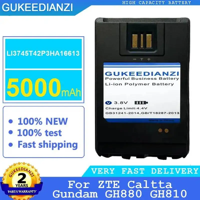 

Environmentally Friendly For Zte Caltta Gundam GH880 GH810 5000Mah High-Capacity Walkie Talkie Battery LI3745T42P3HA16613