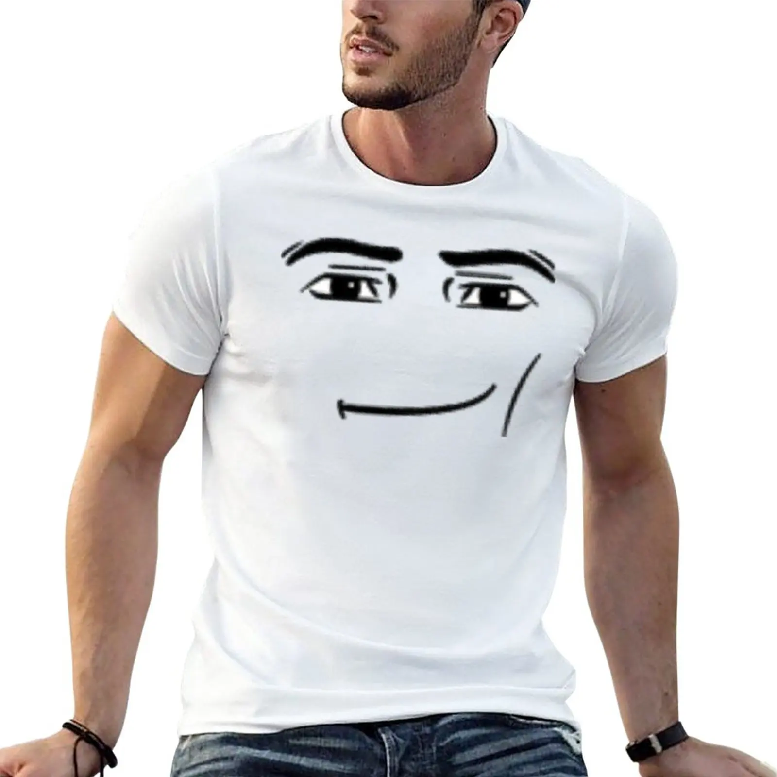 

New Man Face T-Shirt Short sleeve tee oversized t shirt funny meme t-shirts heavyweights shirts men graphic
