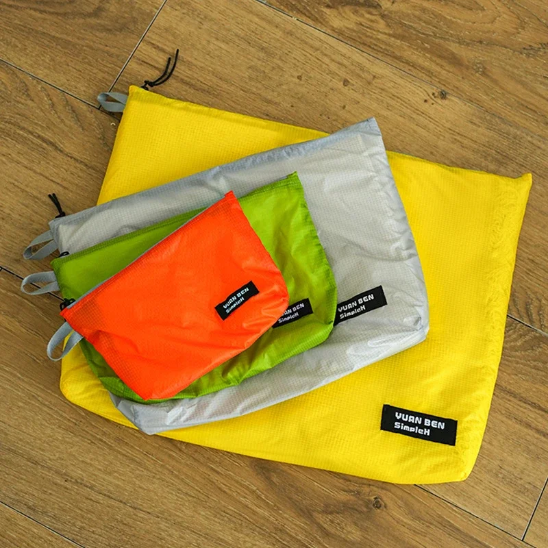 Ultra Light Outdoor Storage Bag Portable 15D Waterproof Camping Travel Storage Bag Silicone Coated Clothing Sorting Bag