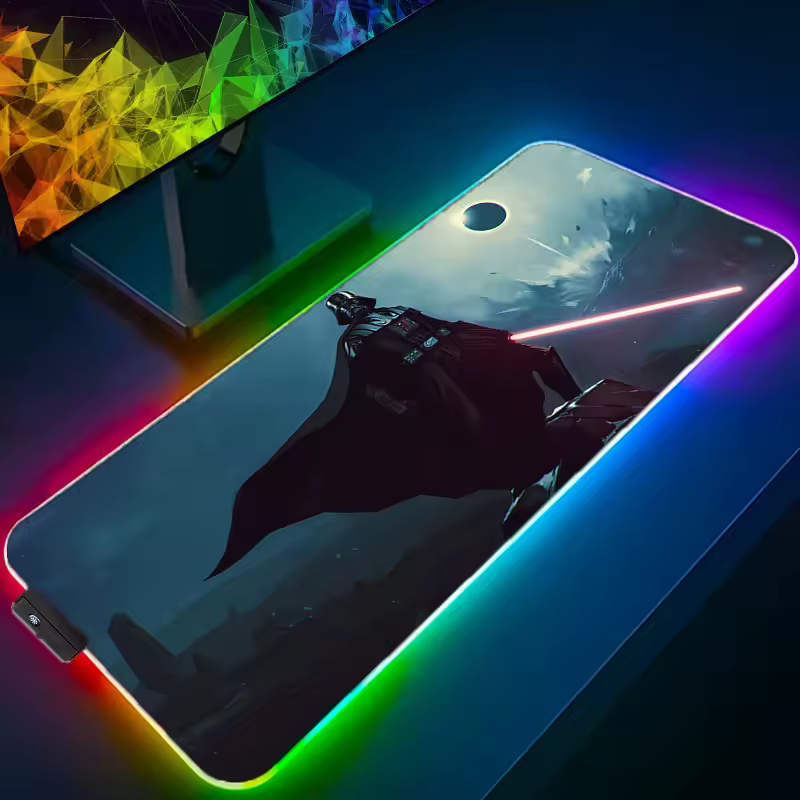 Top On Sale Product Recommendations! RGB LED Gaming Mouse Pad Multi Size Table Keyboard Pad S-star W-wars Mousepad Computer Play Mat Rubber Mausepad Desk Mat