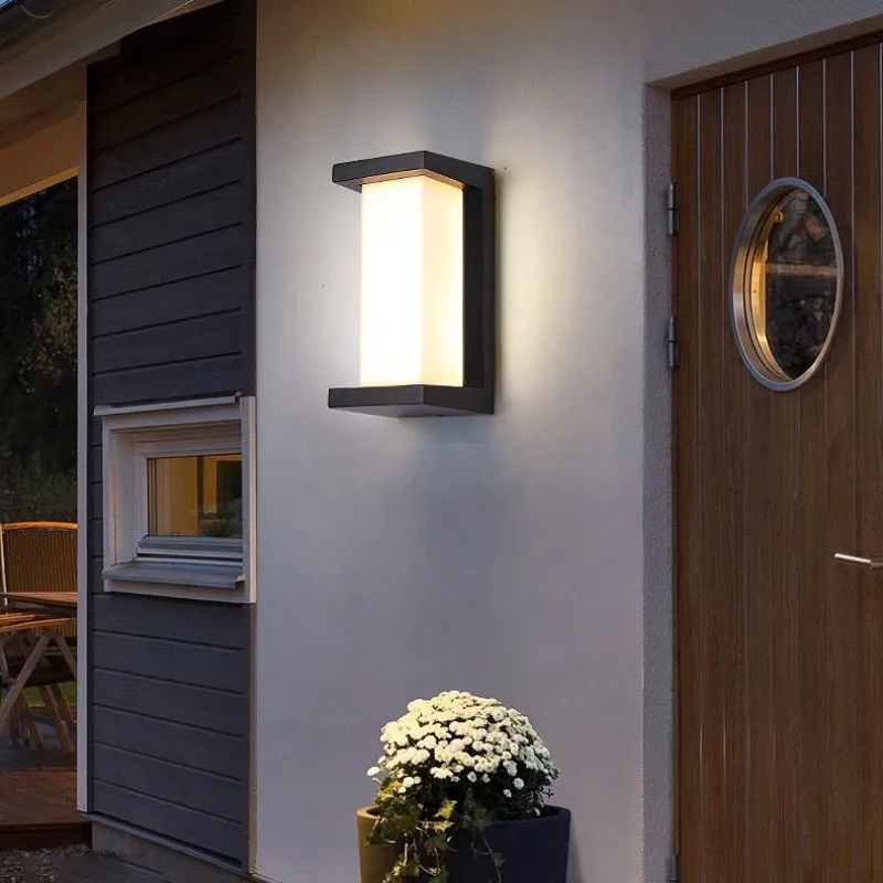 ไฟ LED กลางแจ้ง Motion Sensor โคมไฟติดผนังกลางแจ้งกันน้ํา IP65 โคมไฟติดผนังกลางแจ้งโคมไฟถนนไฟสวนแสงกลางแจ้ง