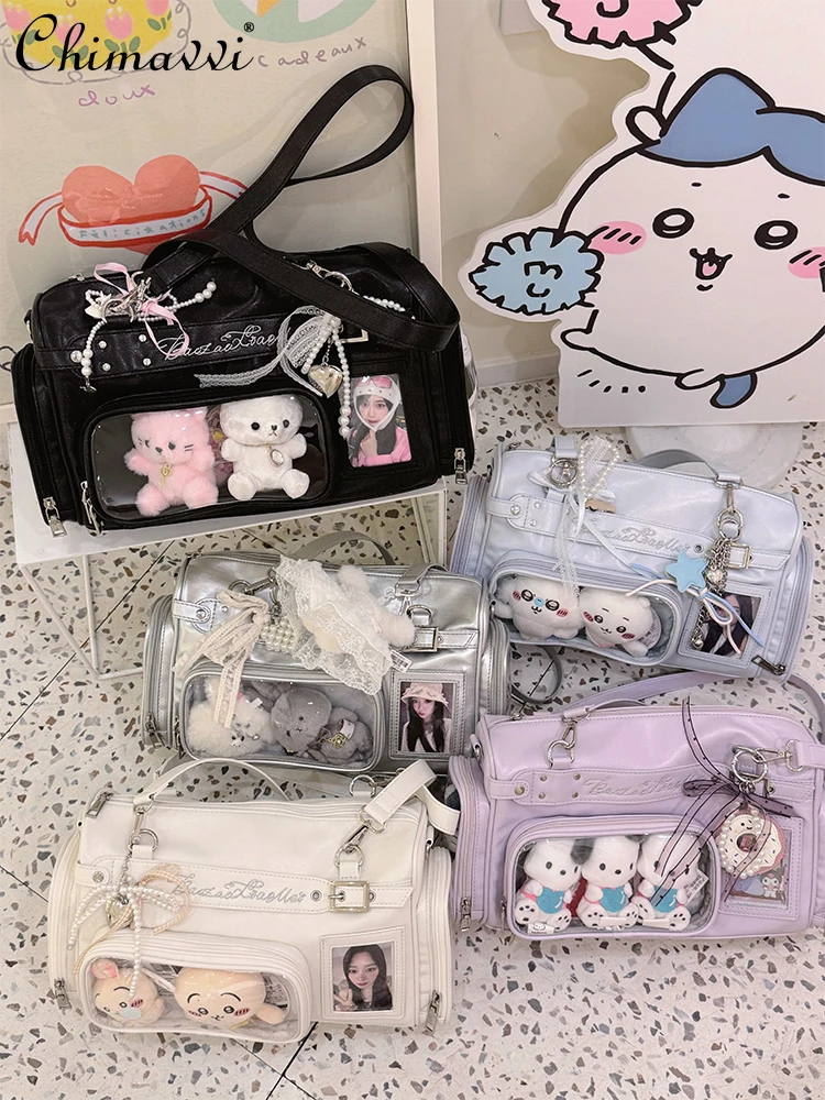 

Original Sweet Cute Girls Crossbody Bag 2025 New Elegant Ladies Portable Leather Handbag Itabag Commuting Shoulder Bags