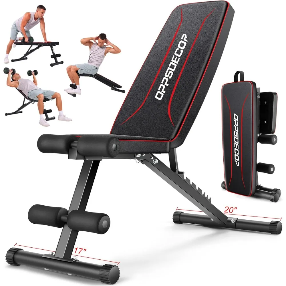 

OPPSDECOR Weight Bench for Home Gym, 660LBS Capacity Full Body Workout Bench, 30in Extended Backrest for Bench Press, 8 Adjusta