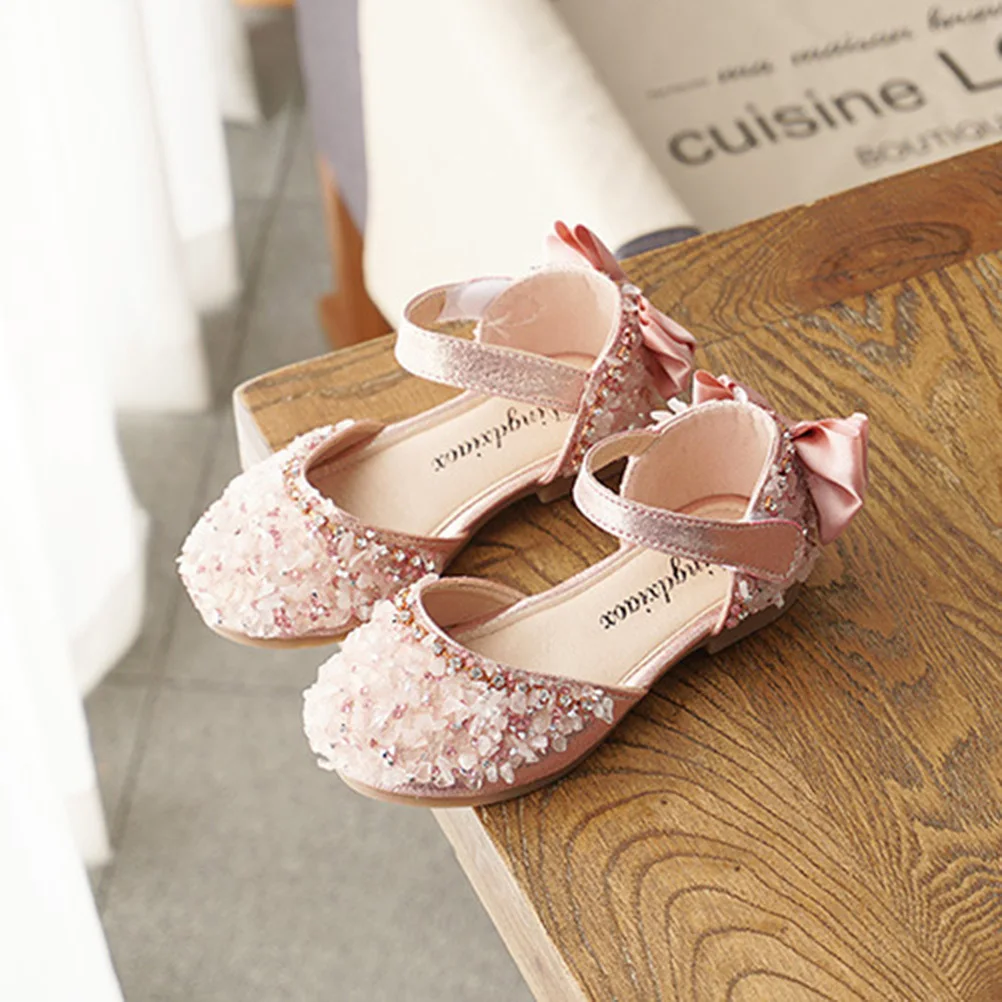 

Сандалии со стразами на мягкой подошве для девочек, розовые 29, удобная одежда из искусственного материала премиум-класса, повседневная свадьба