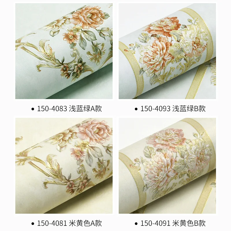 فاخر ثلاثية الأبعاد النمط الأوروبي غير المنسوجة النسيج خلفية لغرفة النوم غرفة المعيشة الرجعية اللوح الأمامي جدار ديكور البلد الأمريكي ريفي D #4