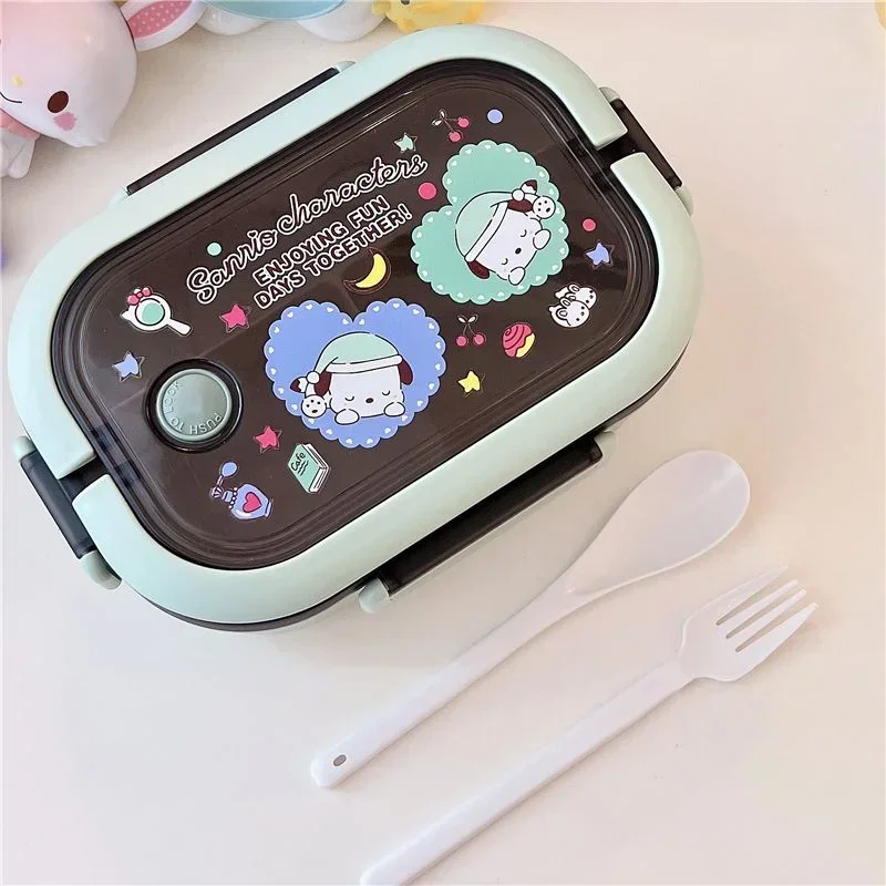 Sanrio Kawaii Pochacco Lunch Box Hello Kitty Kuromi Student Office Worker Portable Cartoon 1200ML Portable Fresh Lunch Box Gift