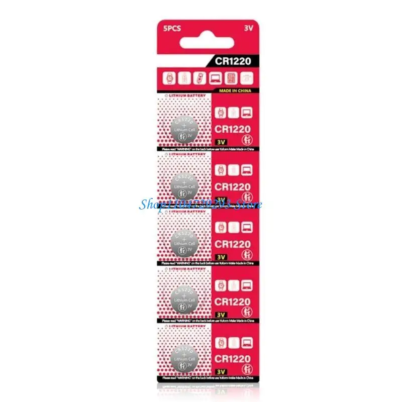 

Y2GD 10Pcs CR1220 3V Button Cells Batteries for Diverse Electronic Applications