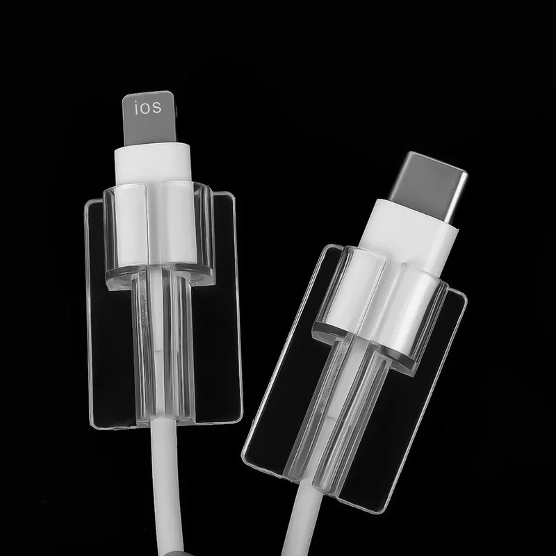 10/5/1PCS Soft Silicone Transparent Data Cable Protective Cover Clip for Apple IOS iPhone Charging Cord Clear Protector Sleeve image 4